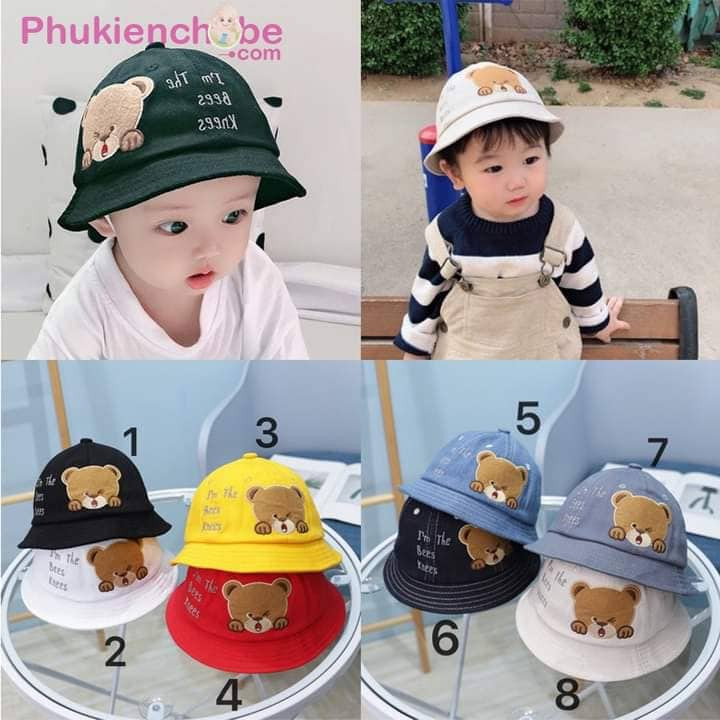 Mũ, Nón vành tròn gấu kute cho bé
