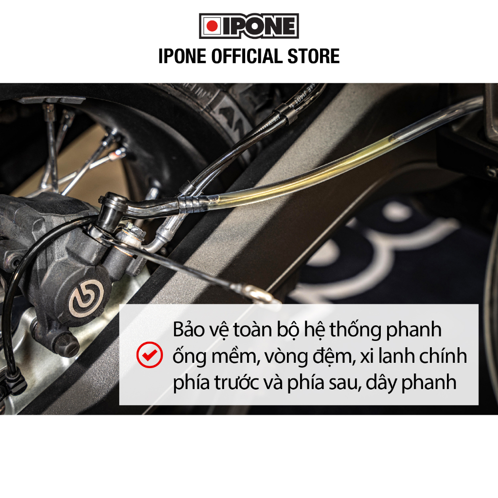 Dầu phanh/thắng xe đua 100% tổng hợp Ipone X-trem Brake Fluid (500ml)