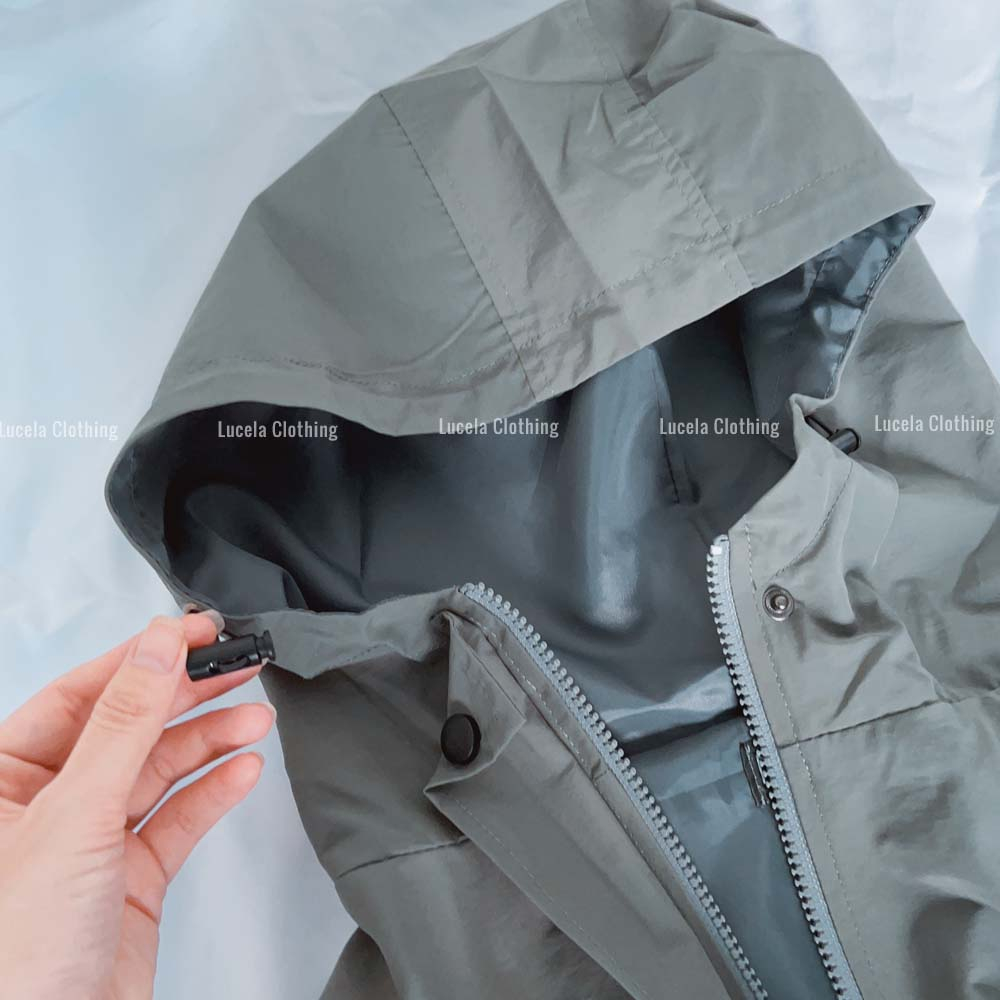 Áo khoác gió vải dù trượt nước 2 lớp form rộng giá rẻ LUCELA LU1014