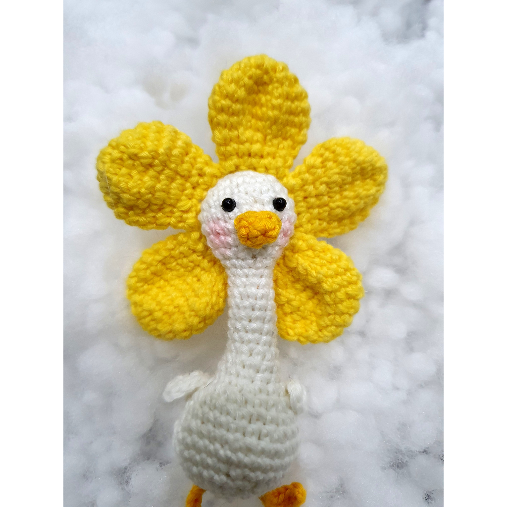 Móc khóa bằng len Vịt hoa Handmade