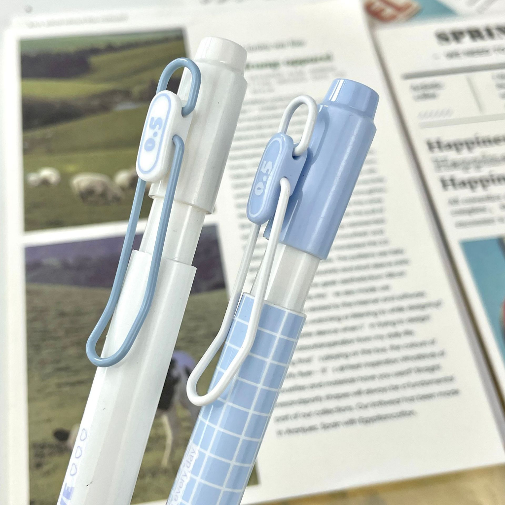 Set 4 bút gel MURA white blue Eternity love mực đen chính hãng- ngòi 0.5mm