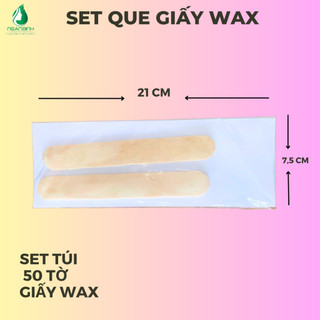 Set que giấy Wax lông loại to , set 50 giấy + 2 que wax SIZE TO