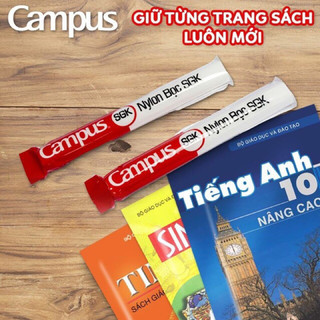 Bọc sách vở nylon Campus khổ B5 / A4 (10 bìa/ túi)