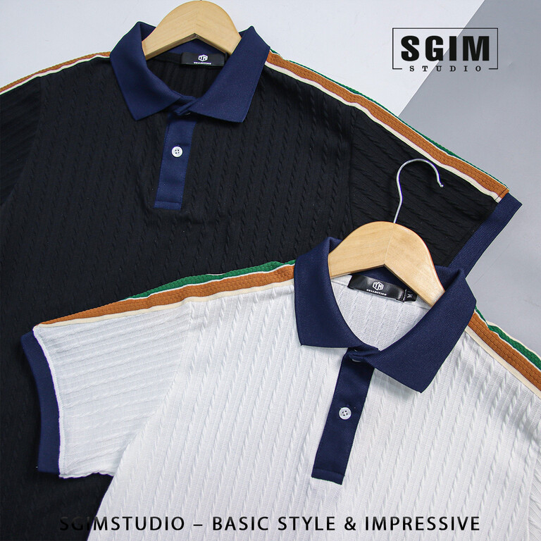 Áo polo Thu Đông dệt kim Sgimstudio, chất áo dệt kim gân cotton cao cấp chuẩn | SGIMSTUDIO