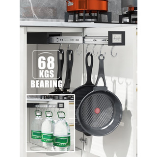  Kệ treo đồ đa năng SOYO kệ treo xoong nồi gầm bếp kệ treo đồ tủ áo có ray trượt tiện lợi hàng nhập khẩu 