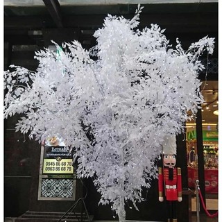 Cành lá si trắng. Combo 12 Cành lá si làm cây si giả trang trí decor