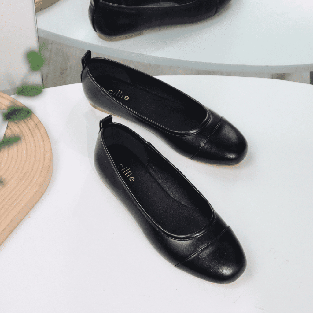 Giày búp bê nữ đễ bằng mũi tròn phối màu  xinh xắn êm mềm 1116