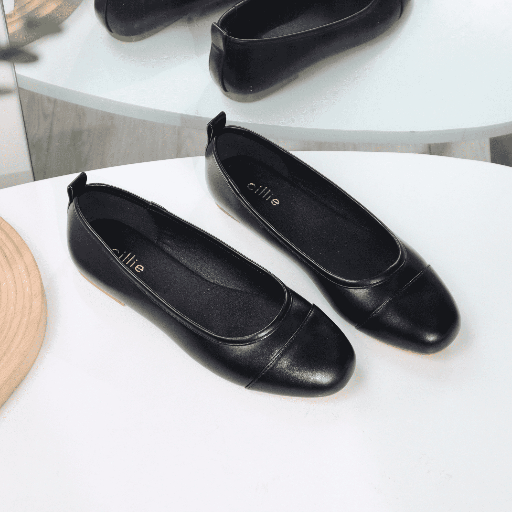 Giày búp bê nữ đễ bằng mũi tròn phối màu  xinh xắn êm mềm 1116