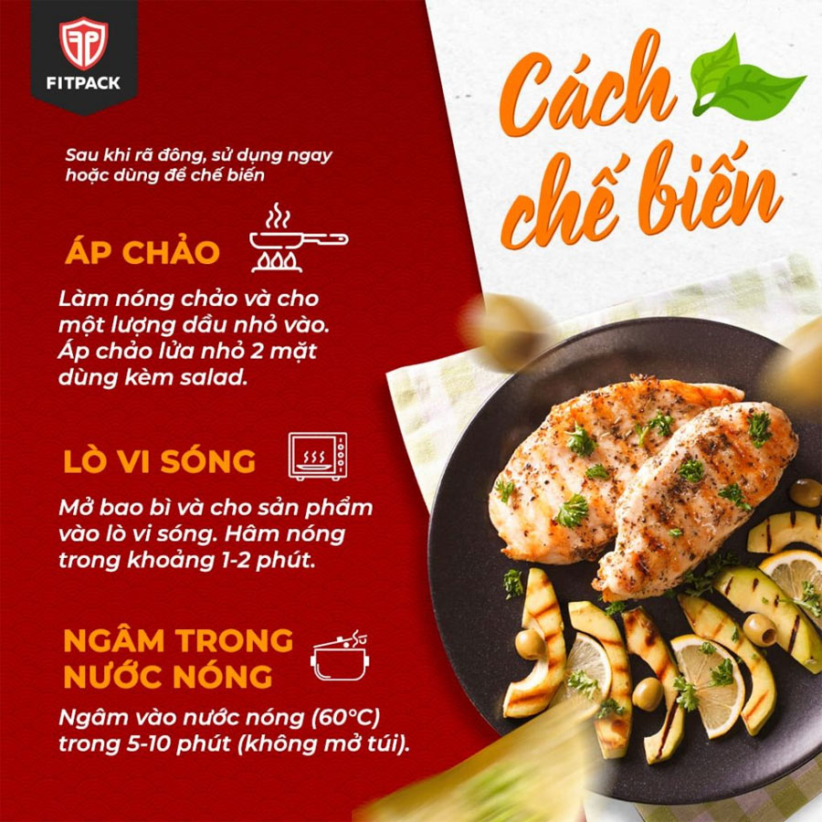 150g ỨC GÀ ĂN LIỀN NHIỀU VỊ THƠM NGON FITPACK INSTANT EATING CHICKEN BREAST