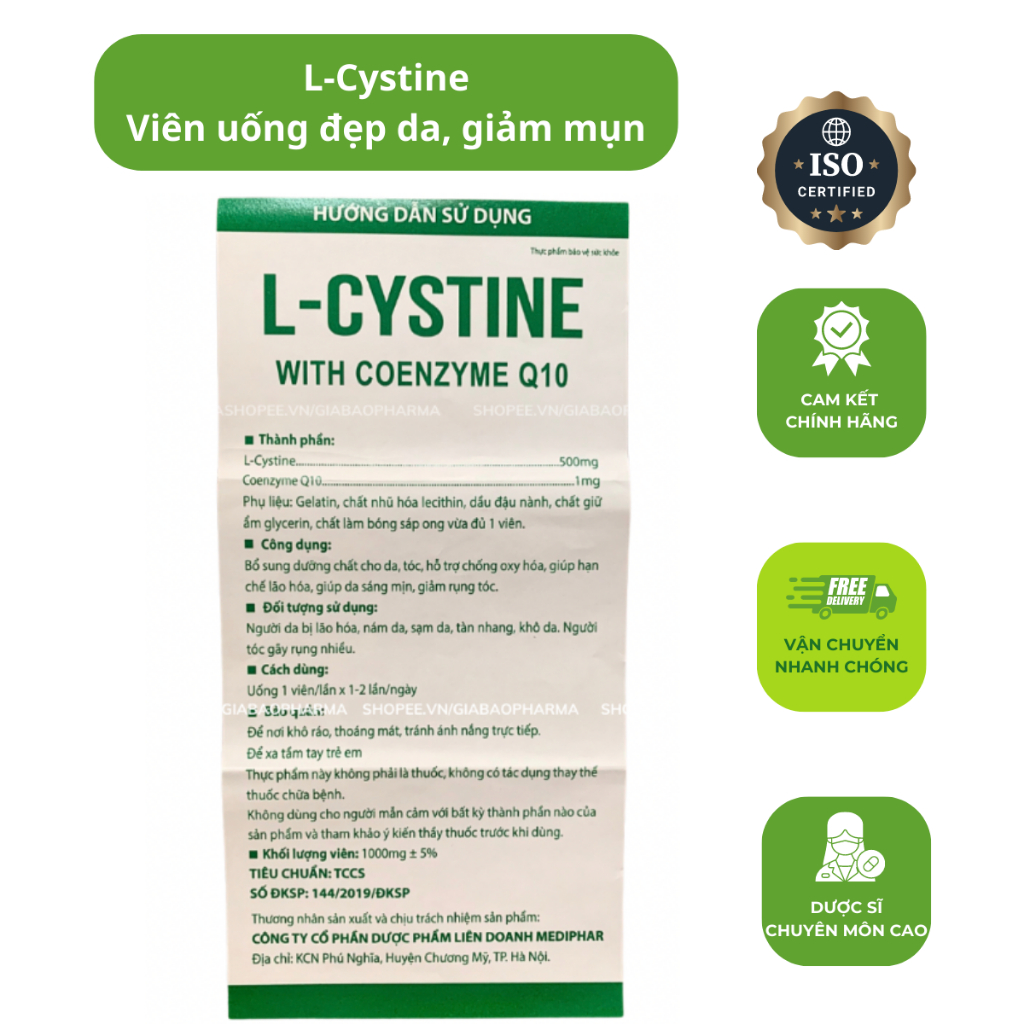 L-CYSTINE -  Làm đẹp da, giảm mụn, dưỡng tóc, móng