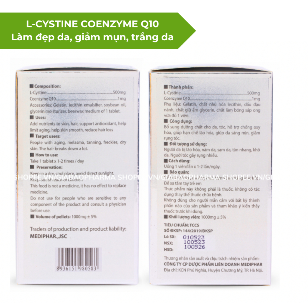 L-CYSTINE -  Làm đẹp da, giảm mụn, dưỡng tóc, móng