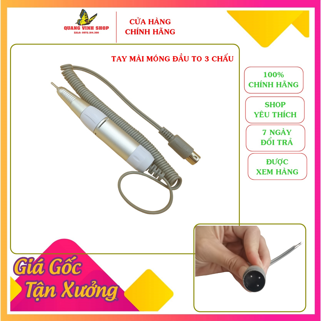 Tay mài cho máy mài móng (loại đầu to 3 chấu dùng cho các loại máy như máy con heo...)