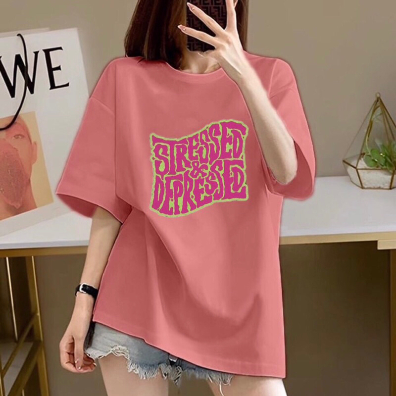 Áo phông rộng nữ , áo thun nữ in hình chất liệu cotton co giãn bốn chiều mềm mại thoải mái khi mặc sinh hoạt hàng ngày
