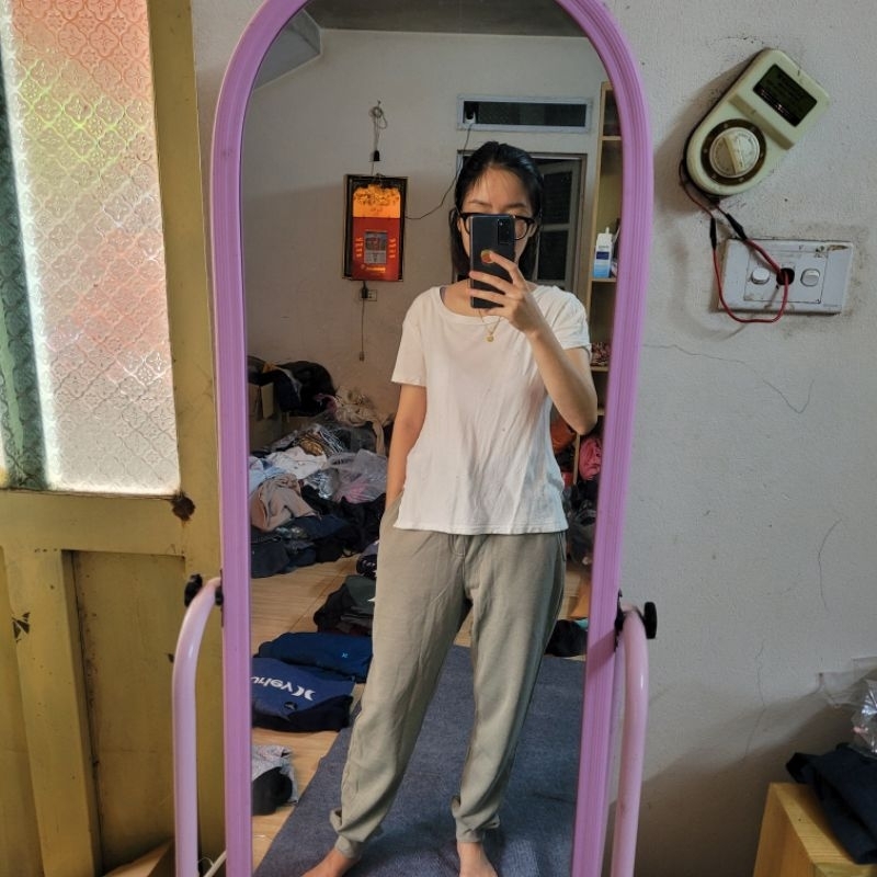 Quần jogger da cá unisex hàng thương hiệu hủy tag