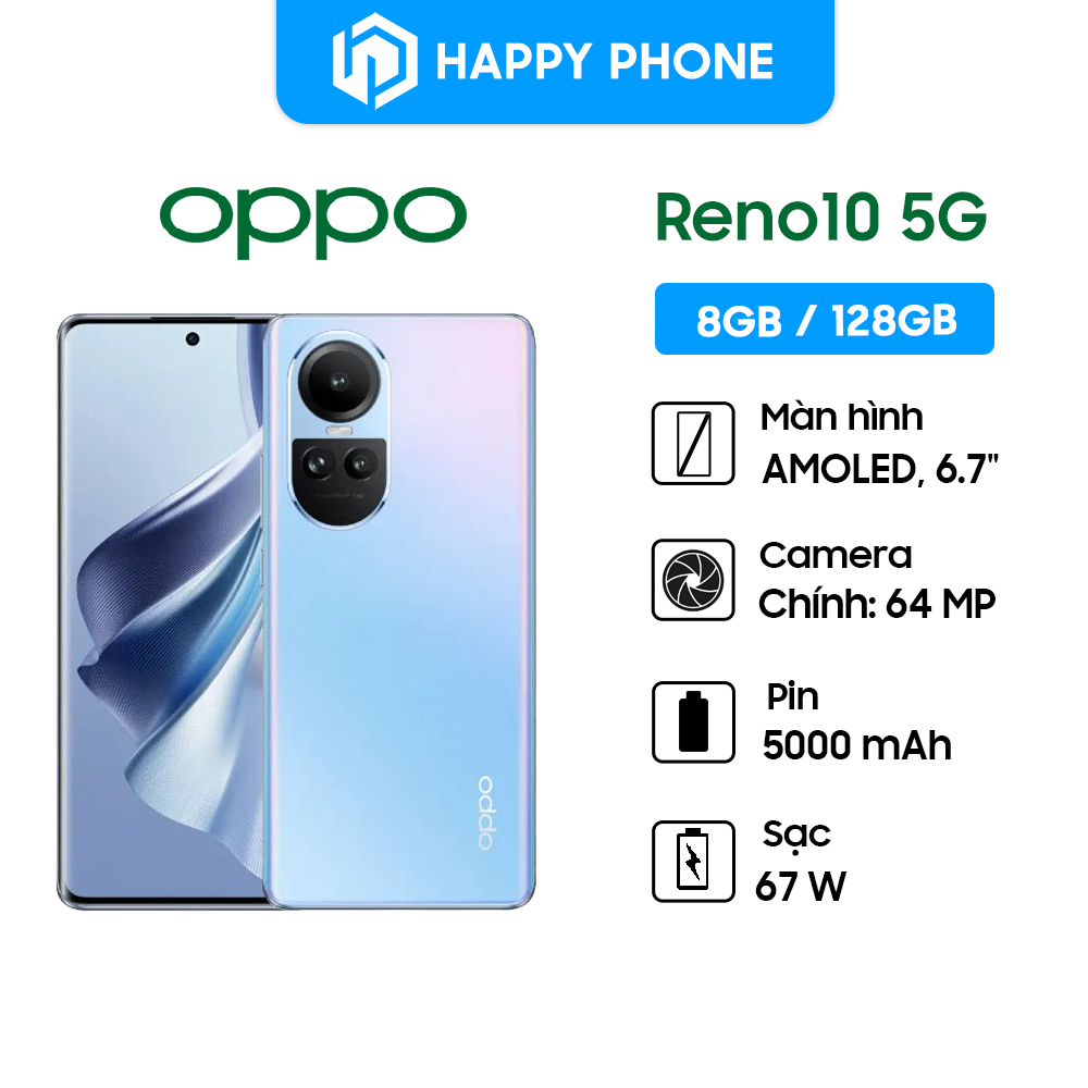 Điện Thoại Oppo Reno10 5G - Hàng Chính Hãng, Mới 100%, Bảo Hành 12 Tháng