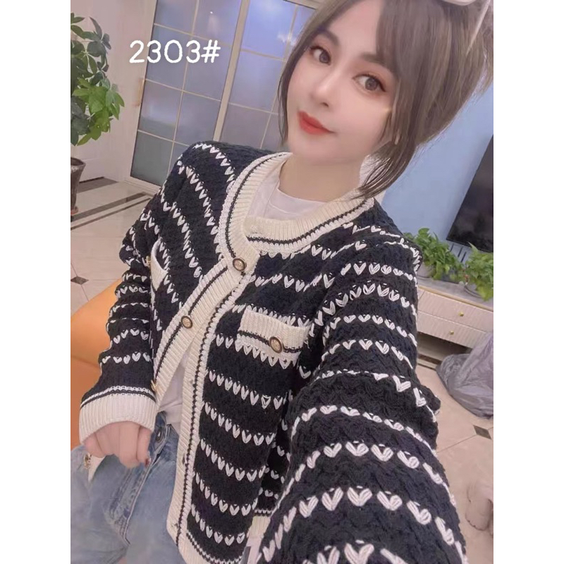 Áo khoác len nữ thời trang dáng ngắn croptop hàng QC