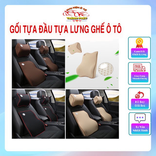 Gối tựa kê đầu dựa lưng cho ghế ô tô xe hơi ghế văn phòng cao su non bọc nỉ cao cấp siêu đàn hồi chống đau mỏi lưng cổ