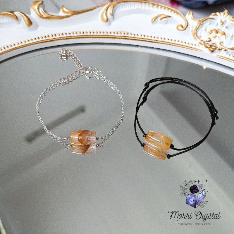 Lắc Tay Lu Thống Golden Healer (Thạch Anh Vàng Citrine + Thạch Anh Lửa Hematoid) Bạc S925