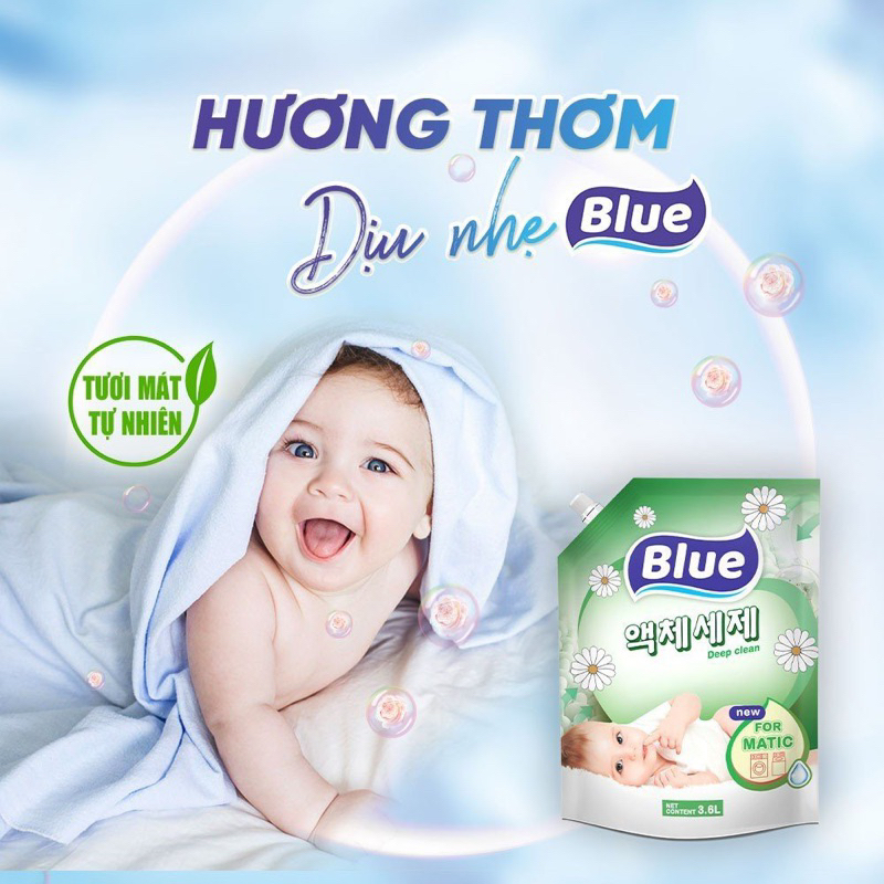 Nước Giặt Hàn Quốc Blue Deep Clean 3600ml [Hoả Tốc HN] Chính Hãng