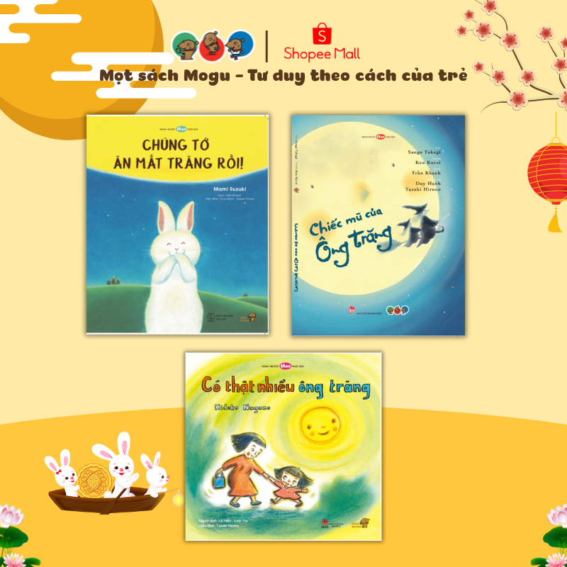 Sách Ehon - Combo Trung thu cho con (Tranh truyện ehon Nhật Bản cho bé) Bộ 3 cuốn