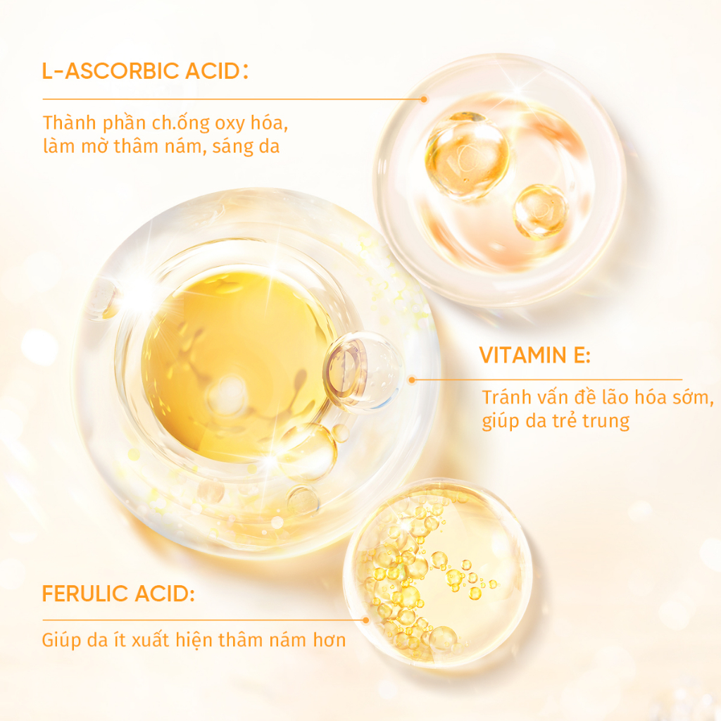 Serum sáng da 10% Vitamin C giúp mờ thâm nám SKINTIFIC 20ml