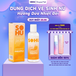 Dung dịch vệ sinh phụ nữ SOHU hương dứa nhiệt đới khử mùi tự nhiên lành tính chai 100ml