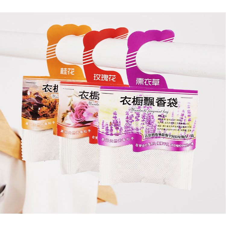 Túi thơm thảo mộc treo phòng, treo tủ quần áo loại vỏ màu chọn mùi