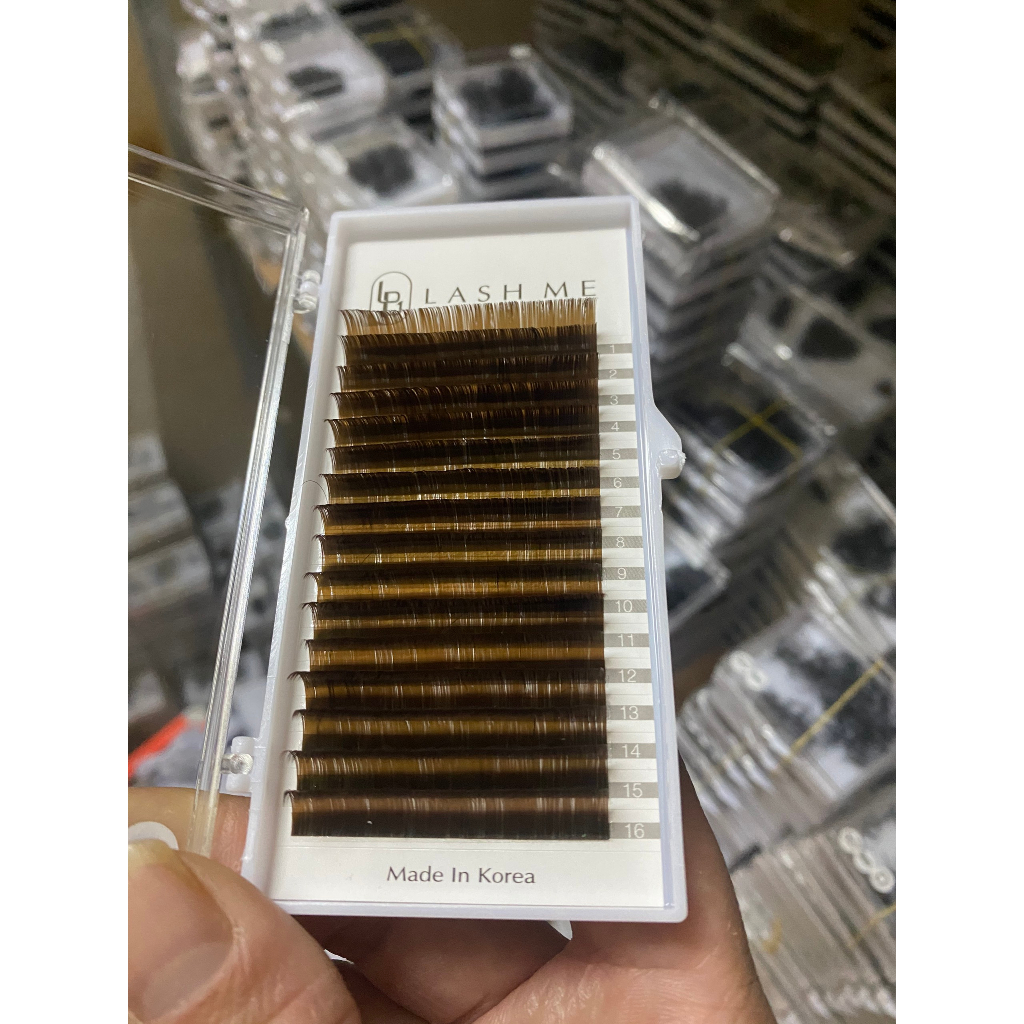Mi khay LASHES SUPPLY 16 line MÀU ĐEN độ cong L + MIX ĐỦ MÀU  chất mi silk Hàn, mềm dễ bắt keo.