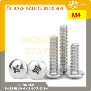 Ốc bake đầu dù inox 304 size m4x5mm, m4x6mm, m4x8mm, m4x10mm, m4x12mm, m4x14mm, m4x16, m4x18mm, m4x20mm, 25, 30, 35, 40