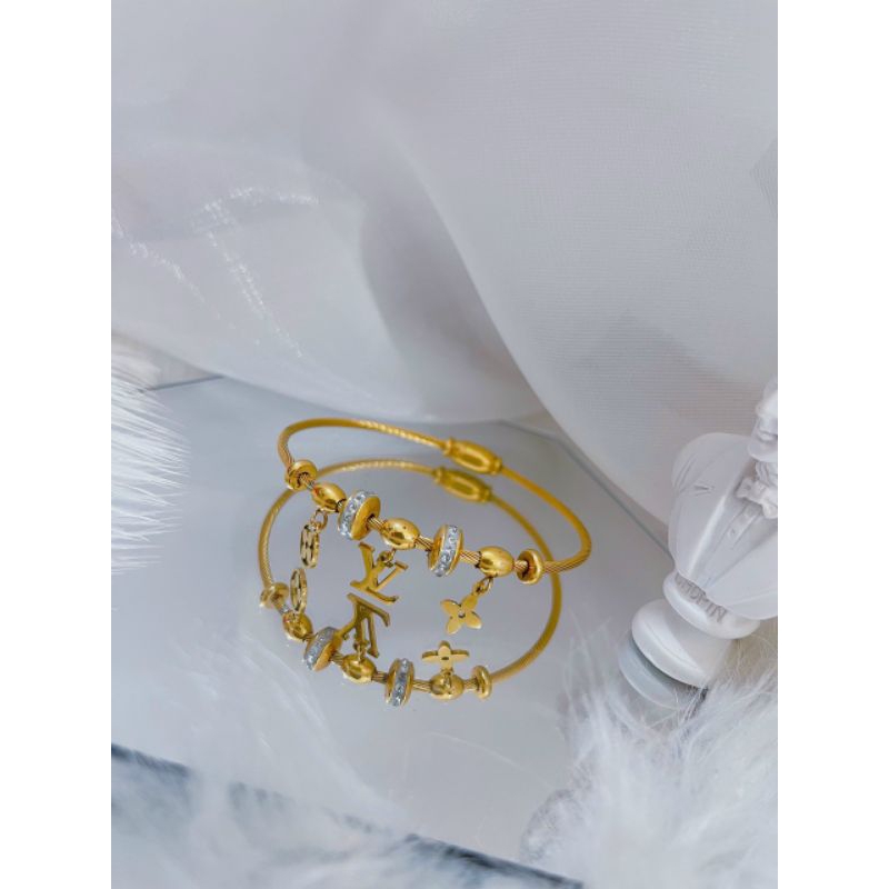 VÒNG TAY TITAN CHARM HIỆU SIZE 16CM & 17CM - TITAN CHUẨN LOẠI 1 SIÊU BỀN MÀU