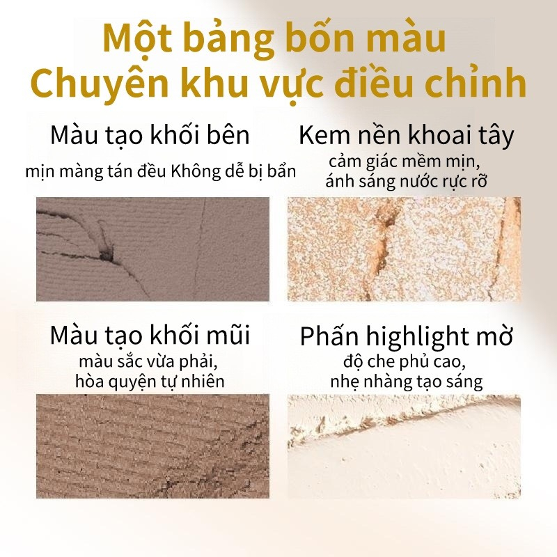 Bảng Phấn Tạo Khối Và Bắt Sáng VEECCI Tự Nhiên Lâu Trôi Chống Thấm Nước Hot Douyin