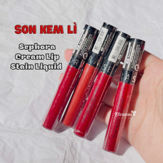 [SẴN 25, 96, 118] Son Sephora cream lip stain | 25 Coral Sunset | 118 Wilde Side | 96 Red Velvet
