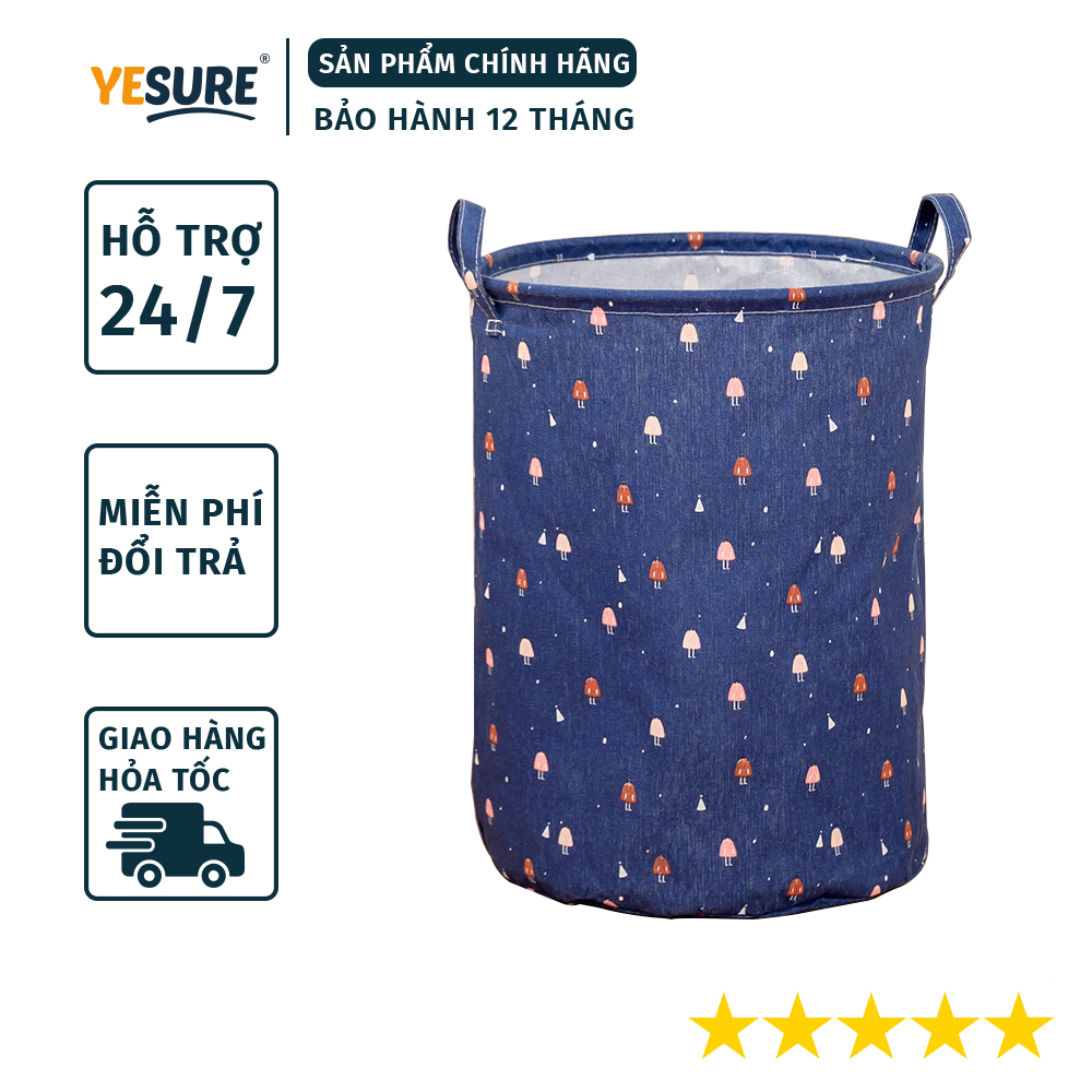 Giỏ Đựng Quần Áo , Đồ Giặt , Chăn Mền , Thú Bông , Đồ Chơi Trẻ Em Hoa Văn Trang nhã Sang Trọng YESURE HOME DECOR