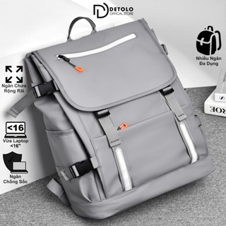 Balo Detolo du lịch chống nước BL009, Balo nam đi học đẹp đựng laptop 15.6 và 16 inch, Cặp đi học nữ thời trang