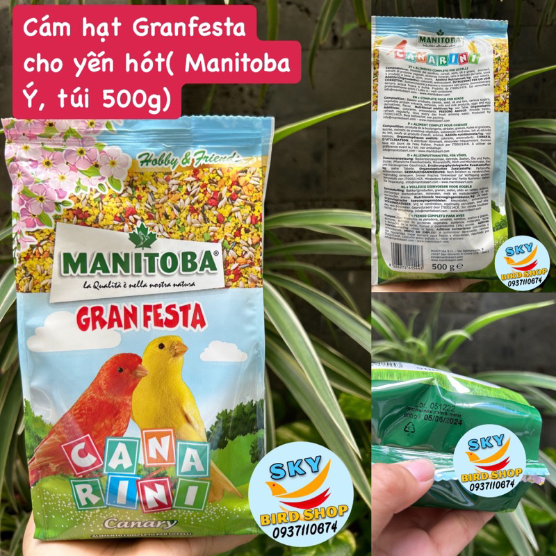 Cám hạt Gran Festa cho yến hót, thạch yến, manh manh Manitoba Ý