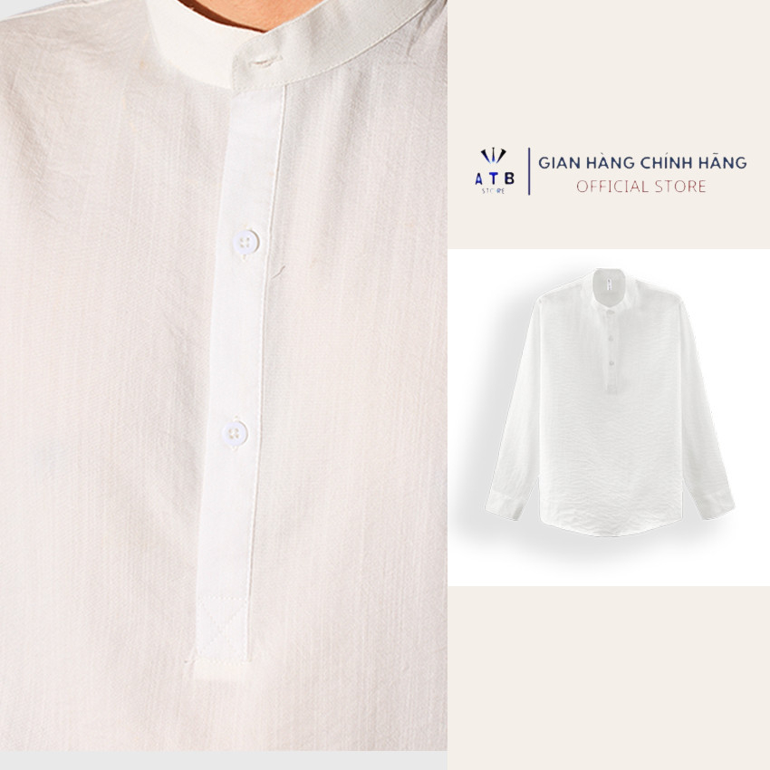 Áo Dài Tay 3 Khuy,  Chất Liệu Vải Đũi Xước Cao Cấp , Co Giãn Nhẹ , Thoáng Mát , Dễ Chịu