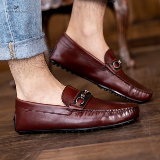 GIÀY LƯỜI NAM DA TRƠN MỀM ĐẾ DƯƠNG KHÂU MCKAY. ANTONI FERNANDO AF40451