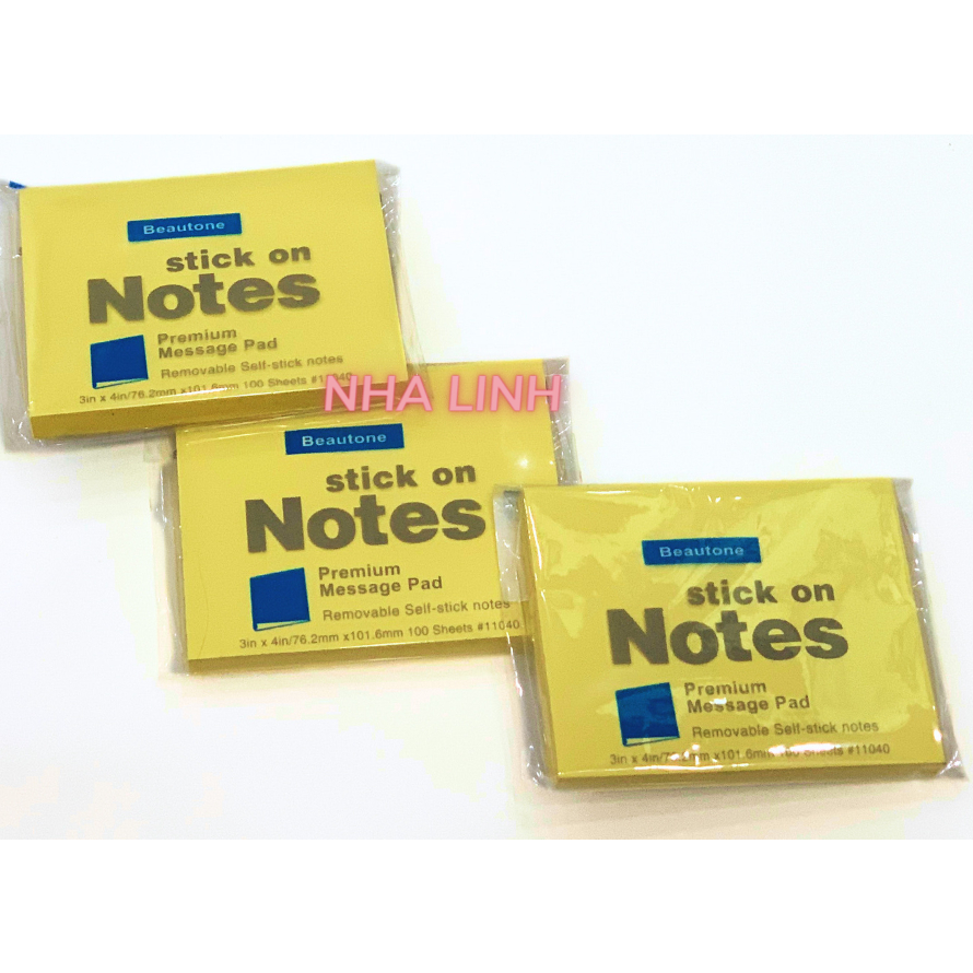 Giấy Note ghi chú dạ quang đủ size 3x2, 3x3 , 3x4 , 3x5 , keo dán chắc chắn