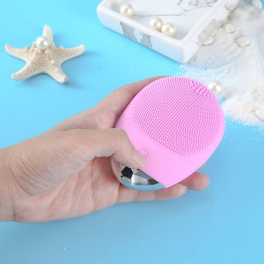Máy Rửa Mặt Silicone Cầm Tay Chống Nước Đa Năng Làm Sạch Sâu Giúp Da Trắng Sáng Mịn Màng