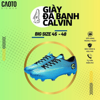 Giày Đá Banh Calvin Đế Đinh Màu Xanh Nam Big Size - Giày Đá Banh Nam Big Size 45 46 47 48