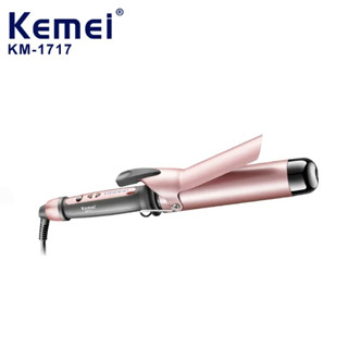  Máy Uốn Tóc Trục Siêu To Size 40 Phủ Ceramic Cao Cấp Màn Hình LCD Kemei Km 1717 Phù Hợp Salon Tóc 