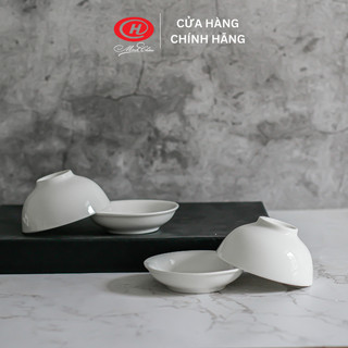 Bát chấm sứ Minh Châu HC trắng trơn 9cm - C03