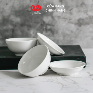 Bát chấm sứ Minh Châu HC trắng trơn 9cm - C03