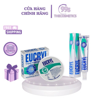 Combo Kem đánh răng Eucryl 62g + Bột tẩy trắng răng Eucryl 50g