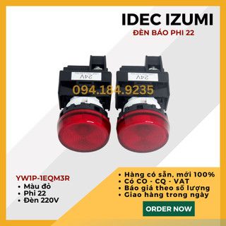 Đèn báo idec yw1p-1eqm3r 220v 22mm - đèn báo 220v đỏ idec - đèn báo đỏ idec yw1p-1eqm3r