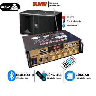 Ampli Mini Loa Amly Bluetooth KAW KL-800 600W Hát Karaoke Gia Đình Xe Ô Tô