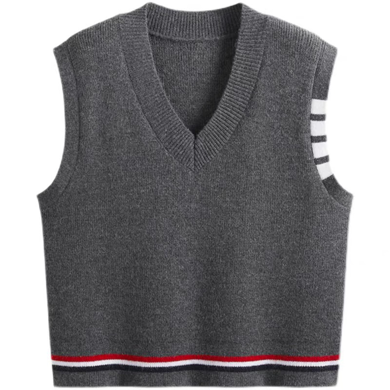 Áo gile len màu ghi xám hàng Yimisun cao cấp