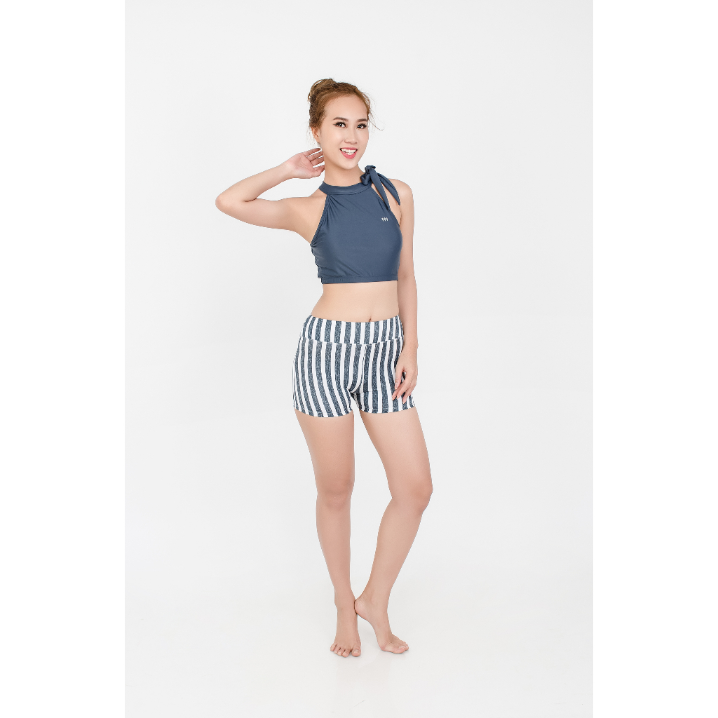 Đồ bơi nữ bikini short rời yếm cột nơ gymme - 17062