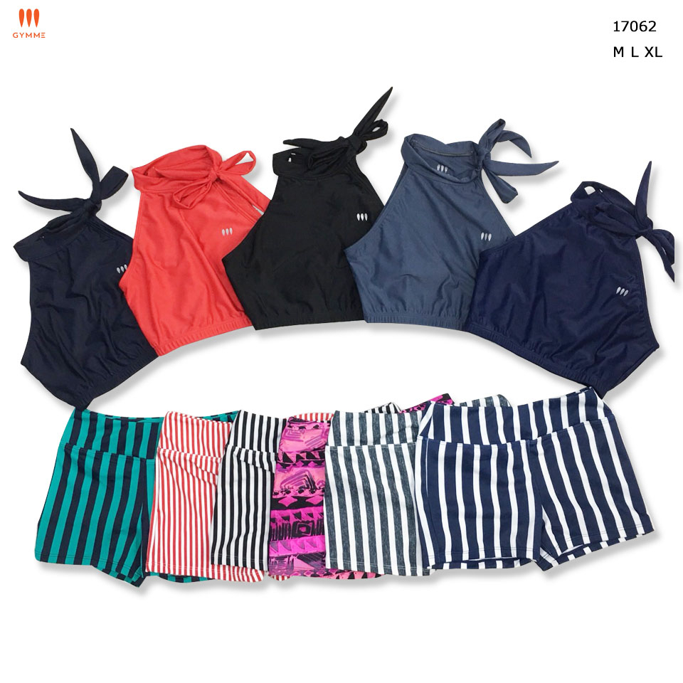 Đồ bơi nữ bikini short rời yếm cột nơ gymme - 17062