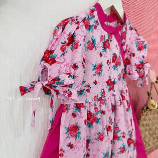 Váy áo dài Hồng Sen - ZUNKids